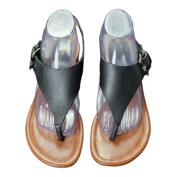 Tommy Hilfiger Leather‎ Block Heel Sandal Adjustable Buckle Closure Women's 10M - Picture 1 of 8
